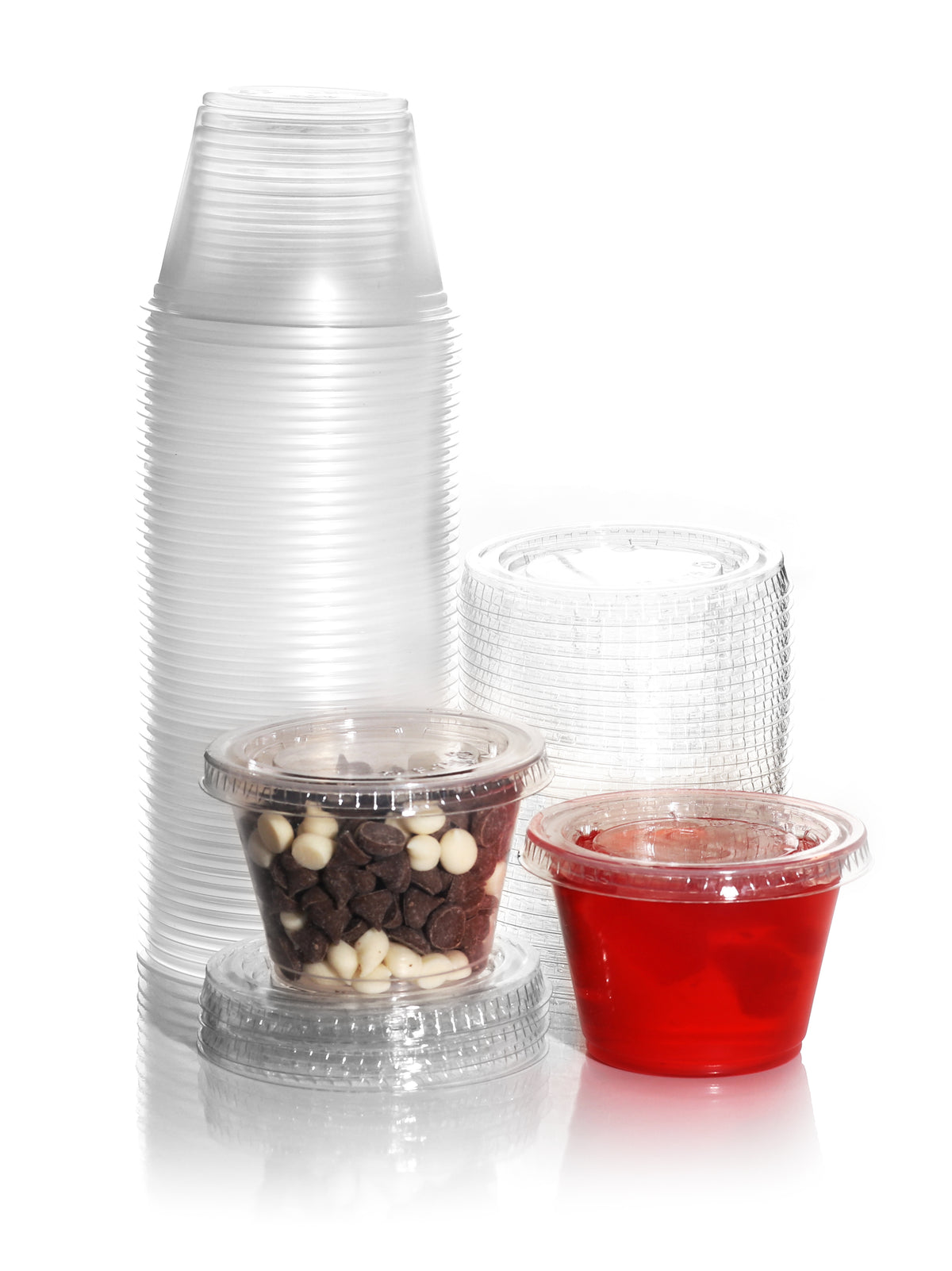 GOURMEX 4oz Clear Plastic Containers With Lids Portion Cups 250pc
