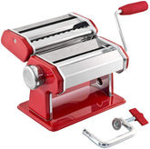 Machine à pâtes manuelle en acier inoxydable rouge GOURMEX