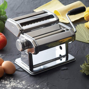GOURMEX Stainless Steel Manual Pasta Maker Machine Silver