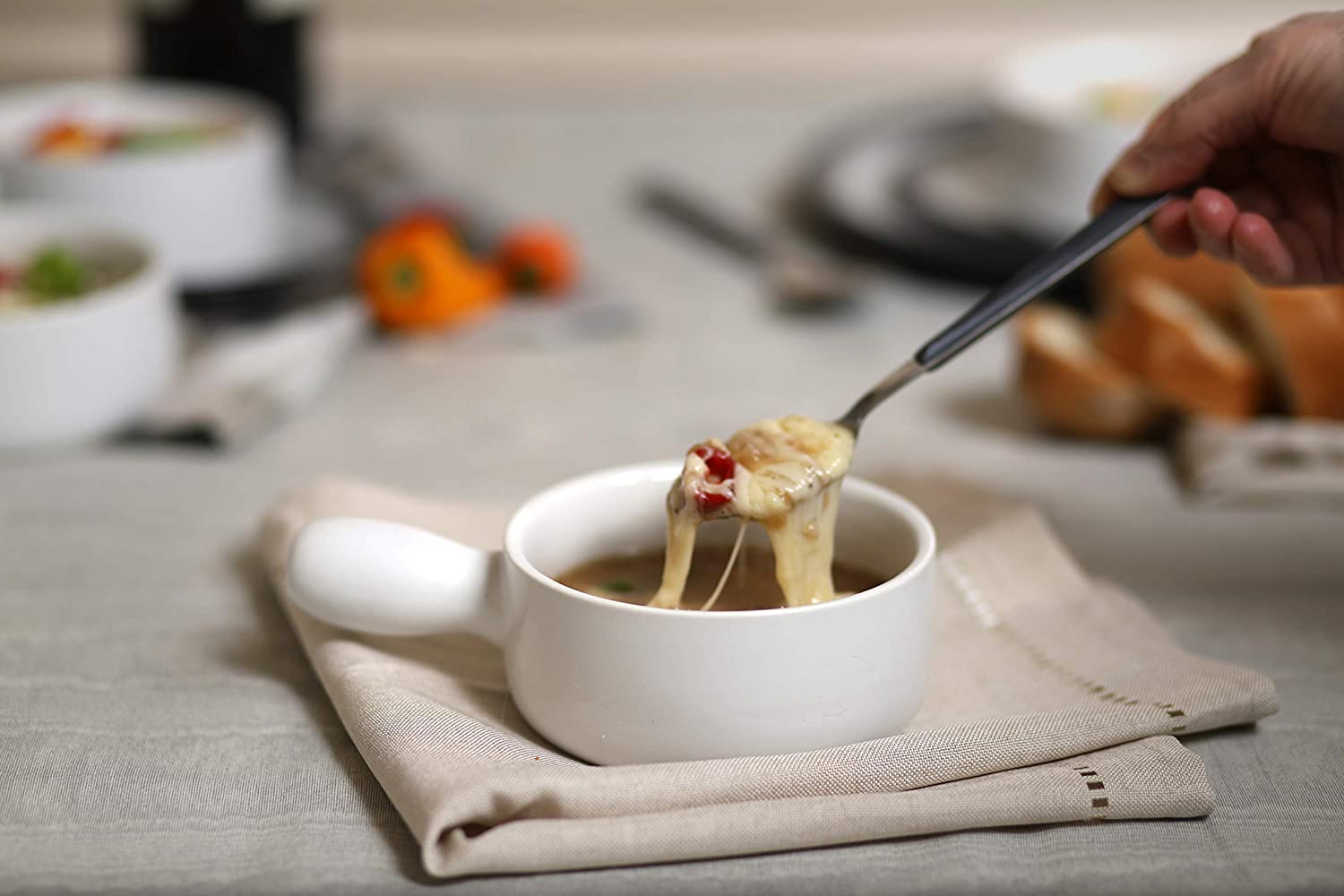 French Onion Crock Soup Bowls Set of 4 - 12 ounces