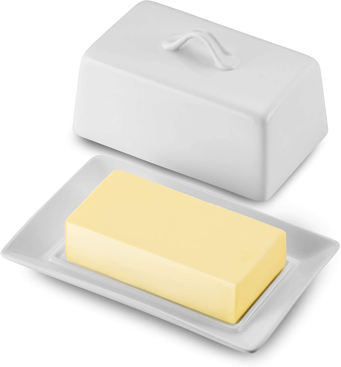 GOURMEX Large Butter Holder with Lid | Fits One Pound of Butter