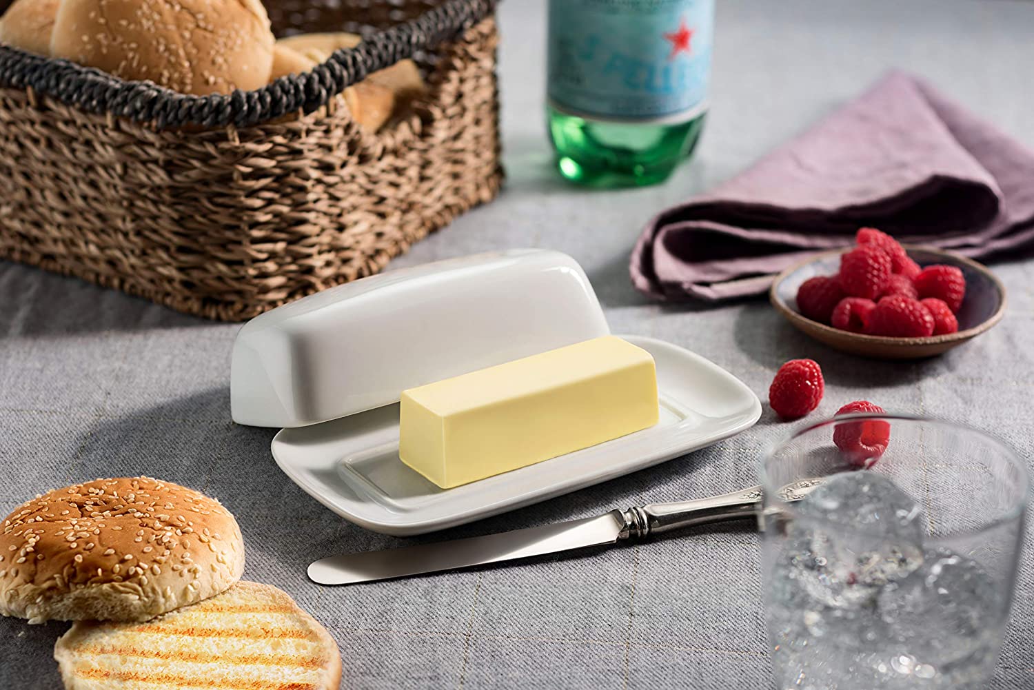 GOURMEX Classic Butter Dish with Lid | Fits One Stick of Butter